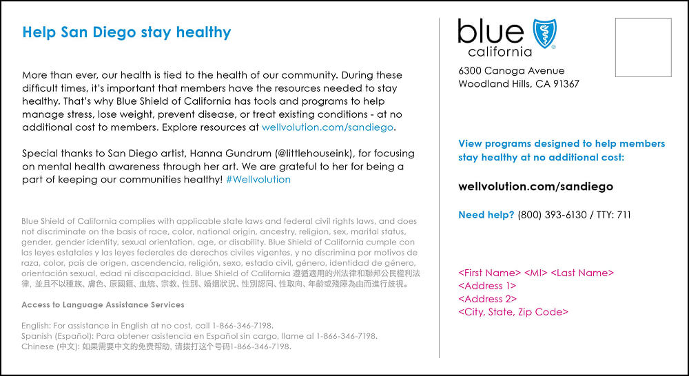 Hanna Gundrum Back Postcard